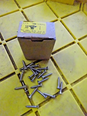 AMERICAN FASTNERS #10 OVAL 1'' SHEET METAL SCREW Qty 100 PHILIPS STAINLESS STEEL