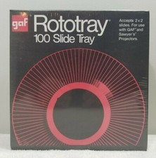 GAF Rototray 100 Slide Tray Projector Sawyer's GAF 2 x 2 Slides New Sealed NOS