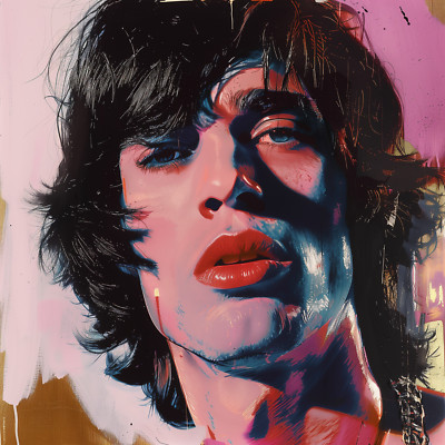 Mick Jagger Warhol Style 30x30 Giclée Art Print Ltd 1/25 Signed COA Rombley V5