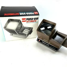 GAF Pana-Vue Lighted 2x2 Slide Viewer with Original Box Vintage Décor No plug