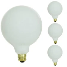 4Pack Clear Globe Light Bulb, E26 Medium Base, 60W, 2600K, 498LM, 120V, G40