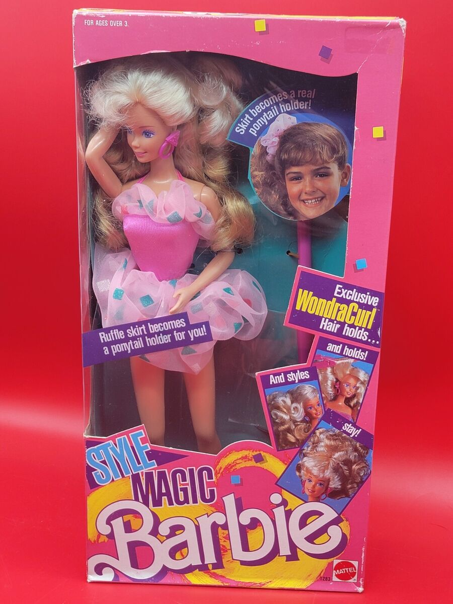 1988 Mattel Style Magic Barbie Exclusive WondraCurl Mattel 1988 Mattel Style Magic Barbie Exclusive WondraCurl Mattel