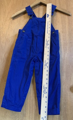 Vintage Okie Dokie Overalls 3T Blue Denim Toddler Full Leg Snap Adjustable - Picture 7 of 9