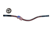 Flag USA Brow band Beautiful Bling White,Blue  and Red Crystal With American
