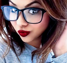 Large Thin Square Big Fashion WayFe Women Clear Designer Frames Eyeglasses 035 L