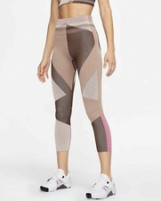  100 NEW Nike Womens Sculpt Lux Icon Clash 7/8 Seamless Tights CJ4135-283 Small