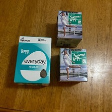 4 Pack L  eggs Everyday Regular Pantyhose Nude Size Q  2 Pair Summer Blush Pearl