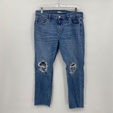 Old Navy Women's Boyfriend Jeans Casual Light Blue Wash Size 8 Regular