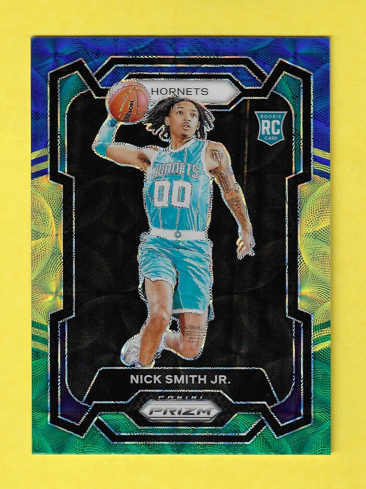 2023-24 PANINI PRIZM CHOICE NICK SMITH JR. BLUE YELLOW GREEN PRIZM RC #135