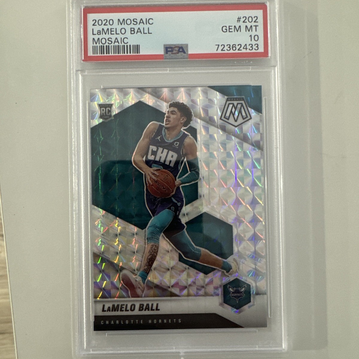 【49枚限定!!PSA9】Lamelo Ball RC Mosaic Prizm LaMelo Ball 2020 Panini Mosaic Silver prizm SP #202 Rookie