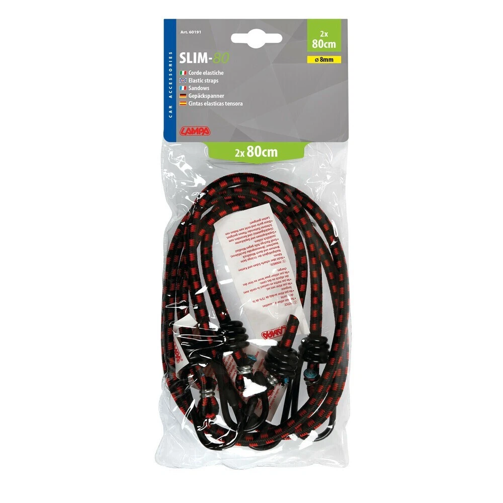 Cavo Elastico 24 E Moschettoni - Cinghia Per Bagagli Portapacchi Tetto Auto - Dunnet Tools BD360