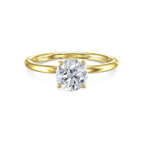 Anello di Fidanzamento Diamante Certificato IGI VVS2 F Tondo 2 Ctw Creato in Laboratorio Spumante - Foto 4 di 9