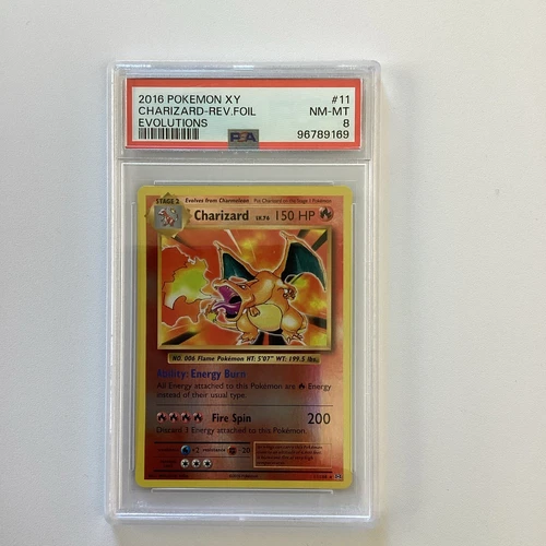 Charizard #11 Reverse Holo XY Evolutions Rare PSA 8 NM