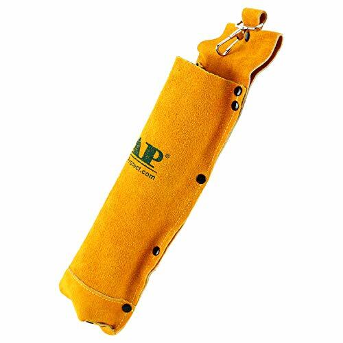 Fire Flame Resistant Split Cowhide Leather Electrodes/Welding Rod Bag Golden - Picture 2 of 9