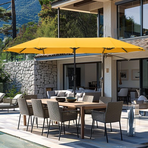 13ft Patio Umbrella Double Side Large Outdoor Market Umbrella with Crank - Picture 7 of 112