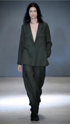 NWT 2017 AUTH Tibi OWEN TWILL SHIRT JACKET In Loden Green $595