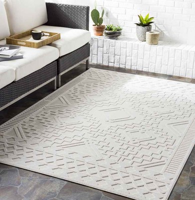 Area Rugs 8x10 Velddriel Global Cream Rug for Living Room and Bedroom