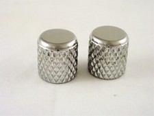 NEW Vintage Style Barrel Knobs For Guitar 2 , Heavy Knurl, NICKEL