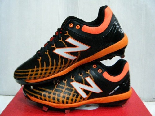 new balance black and orange baseball cleats