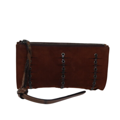 GUCCI レサ ホンハシャケット 797625XNA3H 1000 GUCCI Pouch Suede Brown 101684 Auth 72036 | eBay