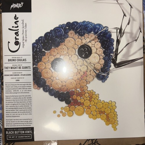 Coraline Original Soundtrack 15th Anniversary Black Button Vinyl ***IN HAND***