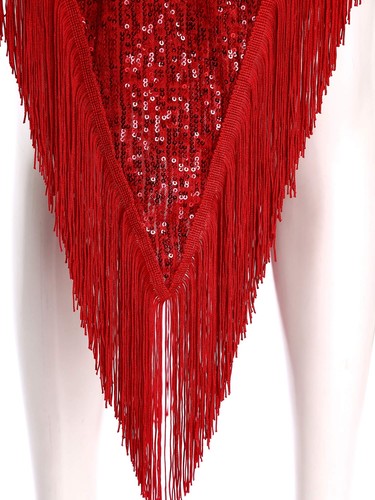 Damen-Tanzkleidung verstellbare Träger Kleid funkelnder Rock Tanz Clubwear Ballsaal - Bild 58 von 72