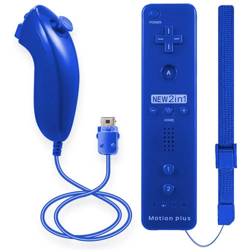 Built in Motion Plus Remote Controller &Nunchuck for Nintendo Wii /Wii U Console
