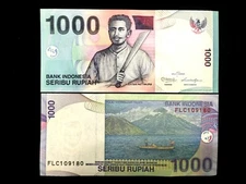 Indonesia Note 1000 Rupiah Banknote Currency BILL UNC