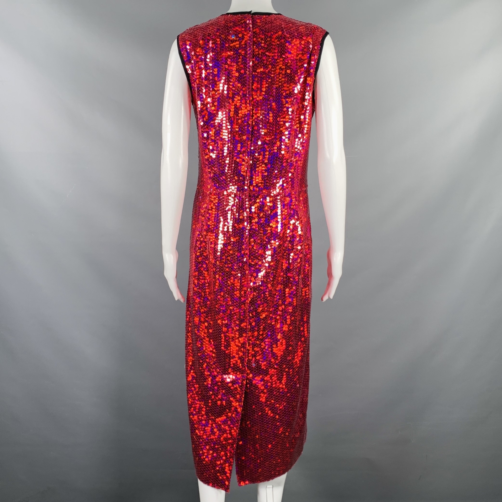 MARC JACOBS Size 0 Red Polyester Sequined Shift D… - image 4