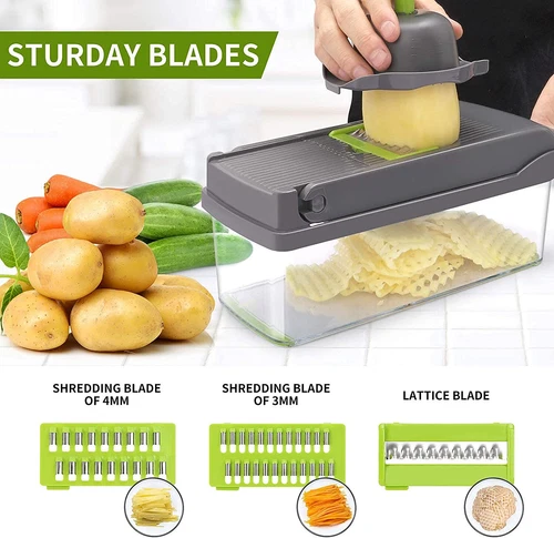 Multi-Functional 15 In 1 Vegetable Cutter and Slicer-Food Prep Tool for Kitchen - Picture 5 of 6