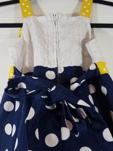Good Lad of Philadelphia Girls Dressy Dress Size 6 Polka Dot w/ Zipper - Picture 6 of 6