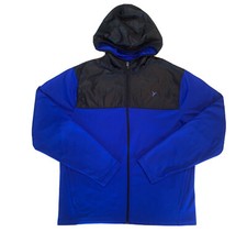 Old Navy Active Womens XL Hoodie Hybrid Fleece Thumb Holes Pockets Full Zip Blue