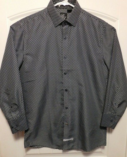 EUC English Laundry Mens S 15.5 32/33 Geometric Long Sleeve Button Up shirt A705 - 第 1/10 張圖片