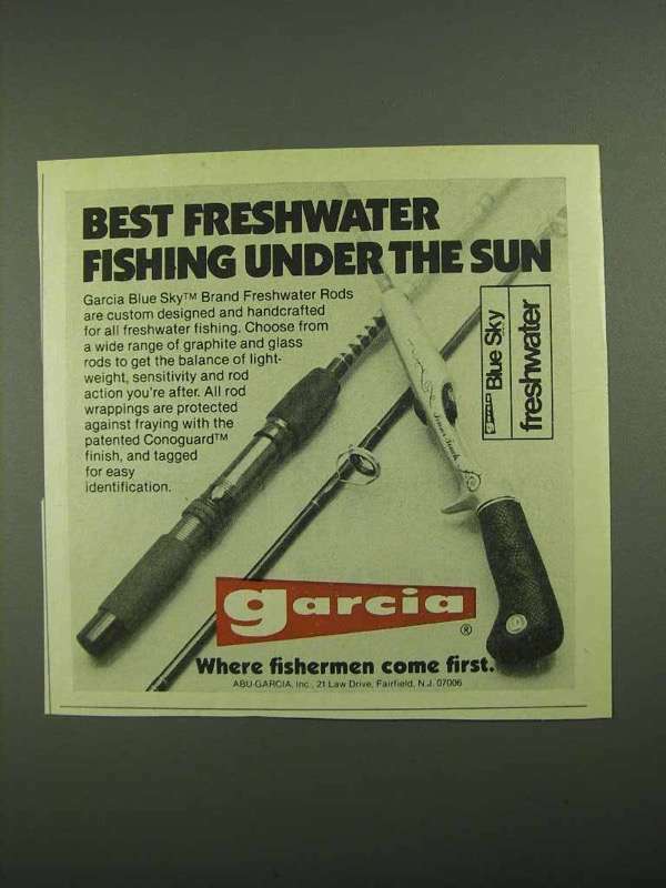 abu garcia blue sky rod 1981 Garcia Blue Sky Brand Freshwater Rods Ad