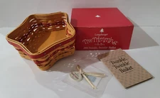 Longaberger 2001 RED Tree Trimming TWINKLE, TWINKLE Basket & Tie-on Boxed Set