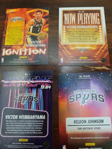 2023-24 Panini NBA HOOPS Victor WembanyamAnd Keldon Johsnson (Autograph) Lot - Picture 2 of 2