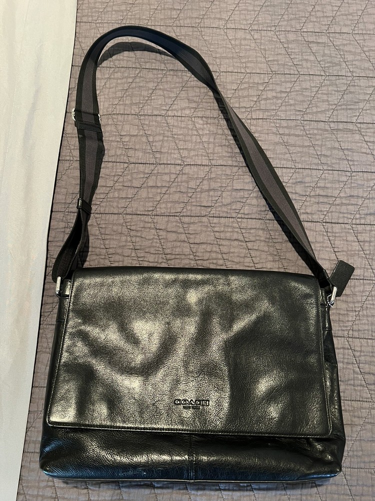 coach leather messenger bag
