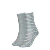 Tommy Hilfiger Damen Classic-Socken 2-Er Pack| Gr. 35/38 | Grey Melange