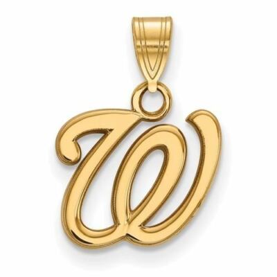 10k Gold MLB Washington Nationals Buchstabe mit kleinem Anhänger
