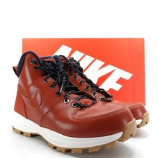 Nike Manoa Leather SE High Top Mens Boots Rugged Orange Denim Gum DC8892-800 New
