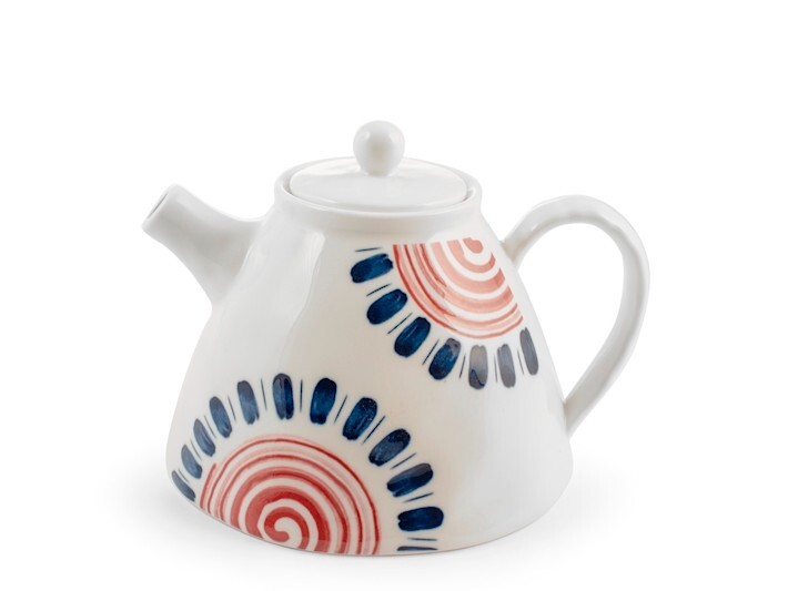 Teiera boho in porcellana decorata cc 1075.