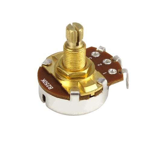 2x Bajo para Guitarra B250K Potenciómetro Bote Largo de Cobre Tamaño Completo Cónica Lineal - Imagen 4 de 16