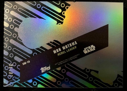 2016 Star Wars High Tek Form Pattern 1 Blue Rainbow Foil SW-18 Mon Mothma 36/99 - Picture 3 of 3