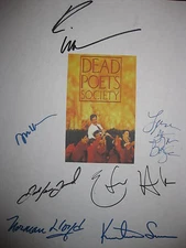 Dead Poets Society Signed Film Script Robin Williams Ethan Hawke Josh Charles rp