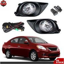 For 2012-2014 Nissan Versa Clear Lens Fog Lights Bumper Lampswiringswitch Kit