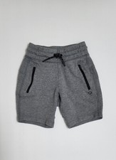 Gap Fit Kids XS 4-5 Tech Shorts Gray Zip Pockets Elastic Waist Drawstring