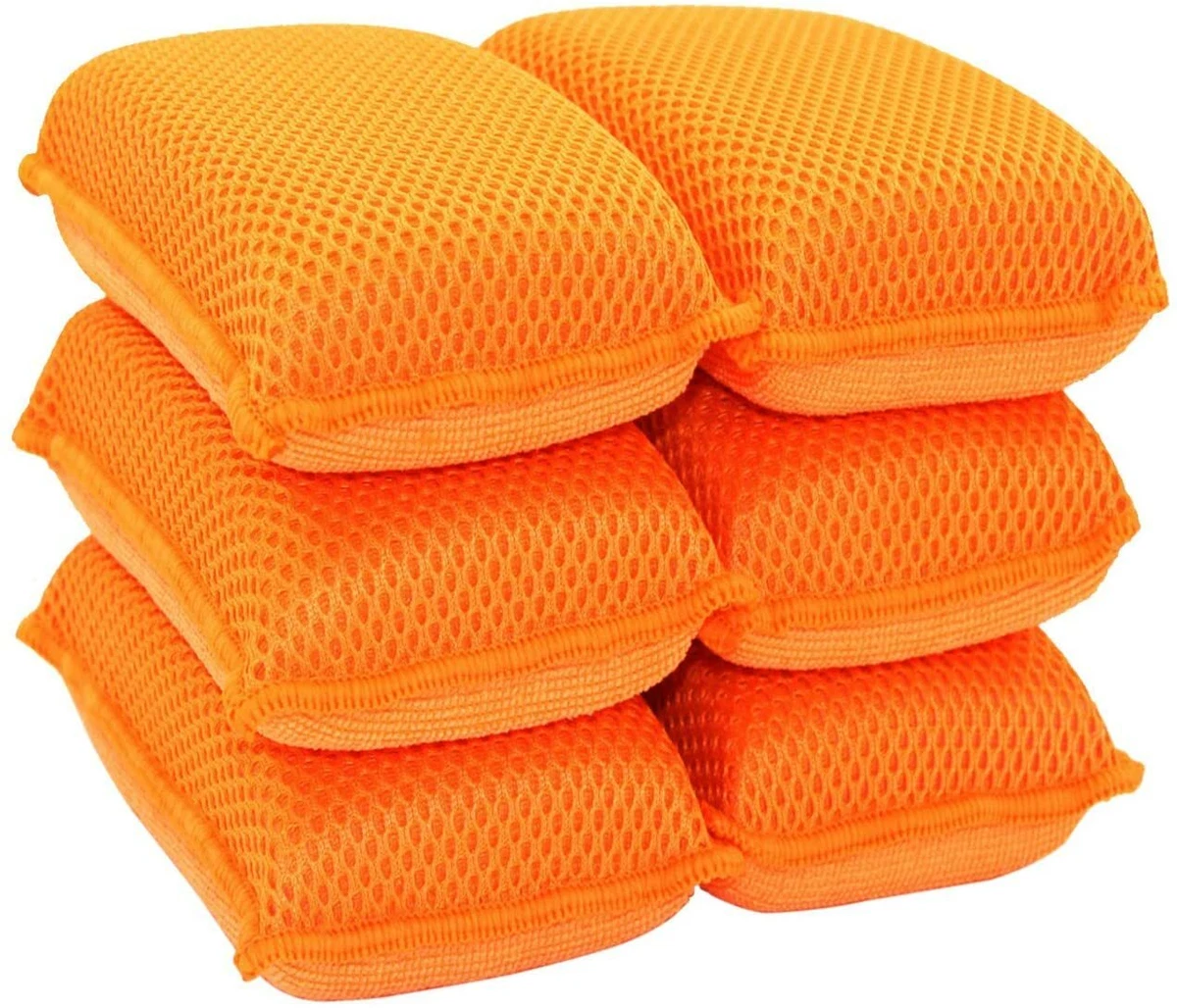 Microfiber Kitchen Sponge 6PCS Non Scratch Cleaning Sponges