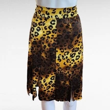Vintage Speigel Mustard & Brown Leopard Print Alime Skirt Size 10
