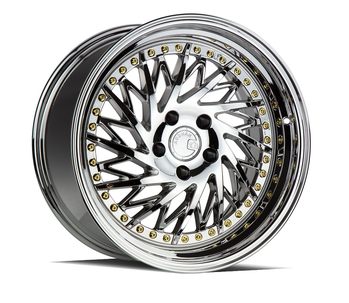 18x9.5 AodHan DS03 5x100 +35 Vacuum Chrome True Directional Wheels