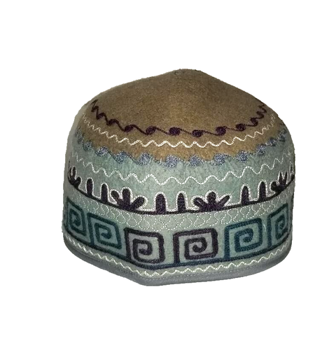 KYRGYZ WOOL COLD WEATHER HAT - TOP QUALITY - HAND CRAFTED 23" - Picture 2 of 5